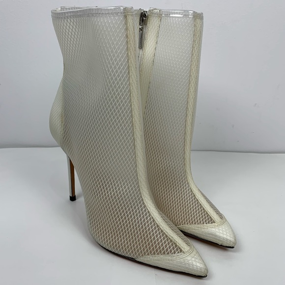 NEW Schutz Augustine Booties in Transparent White - Picture 3 of 5